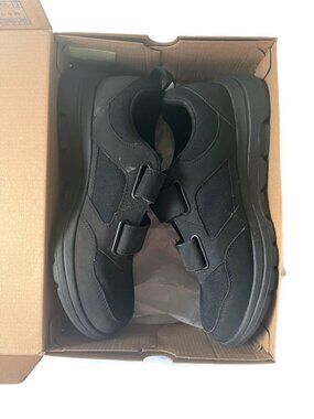 Skechers Men's Black Dual-Strap Athletic Sneakers size 10.5 W